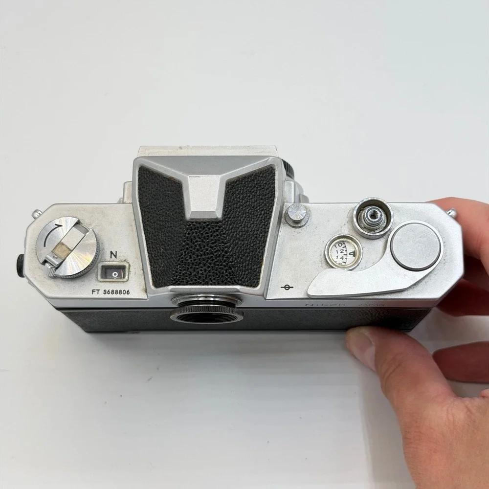 Nikon Nikomat FTN 35mm SLR Film Camera Body Silver Black Made in Japan Working